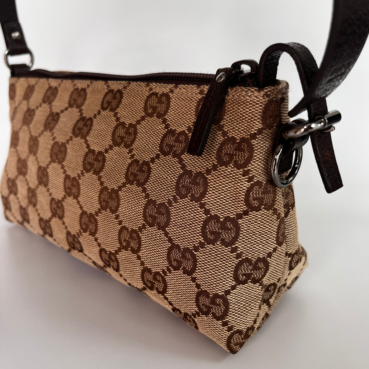 Gucci Vintage GG Canvas Small Pochette