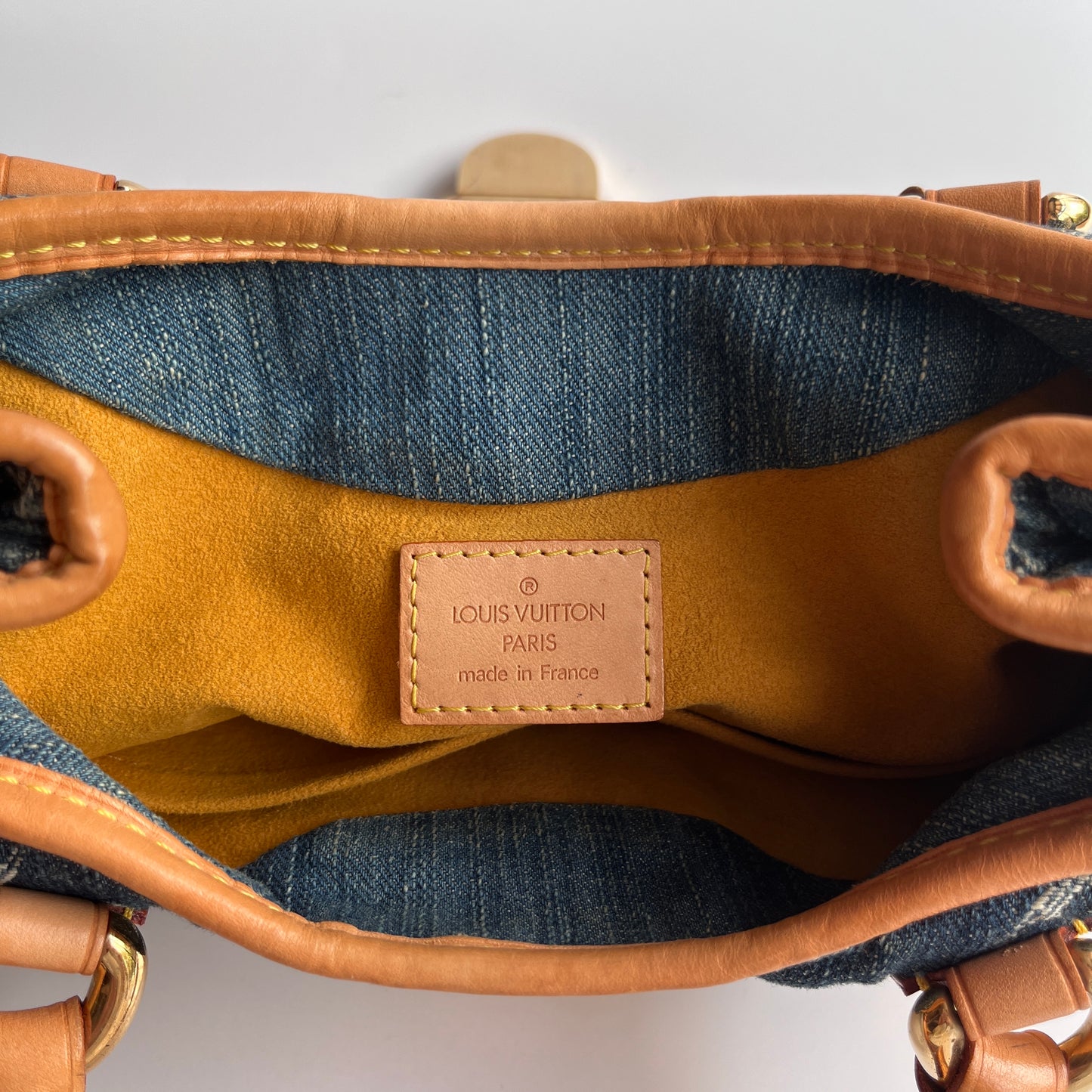 Louis Vuitton Pleaty Denim Top Handle Bag