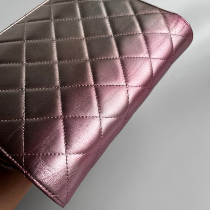 Chanel Quilted Gradient Metallic Lambskin Like A Wallet Flap Crossbody Bag