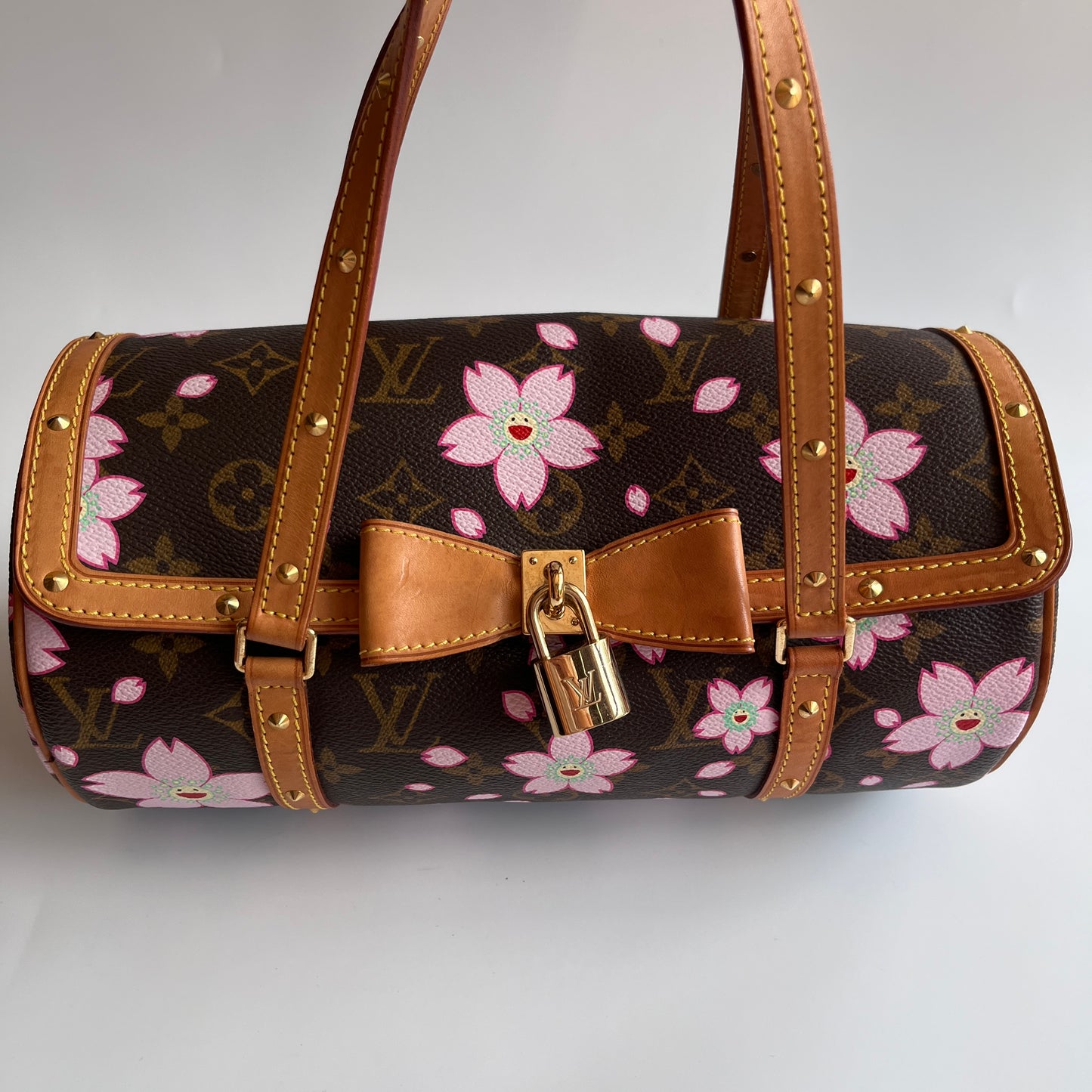 Louis Vuitton x Takashi Murakami Papillon Cherry Blossoms Top Handle Bag NO KEY