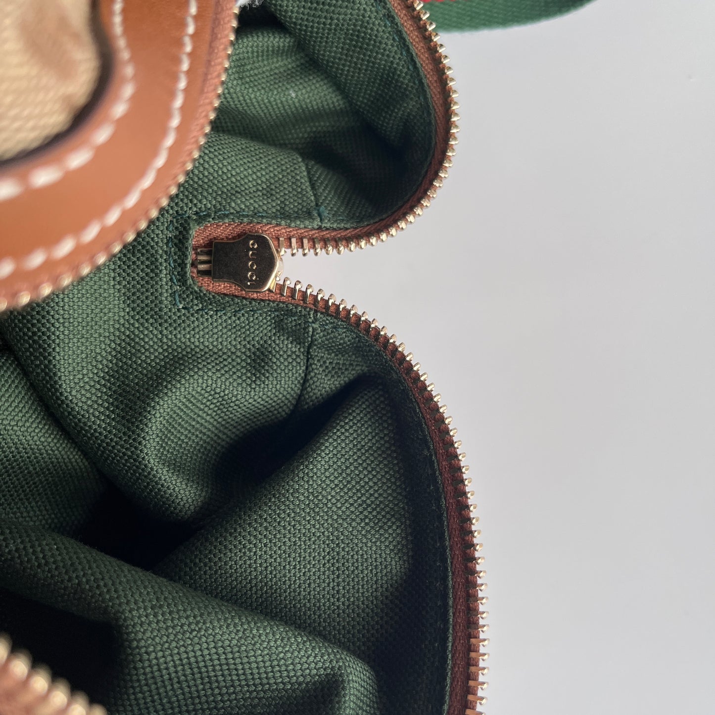 Gucci Canvas Mini Boston Crossbody Bag
