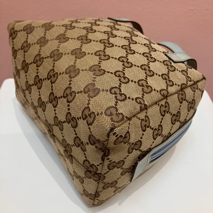 Gucci Vintage GG Canvas Tofu Top Handle Bag