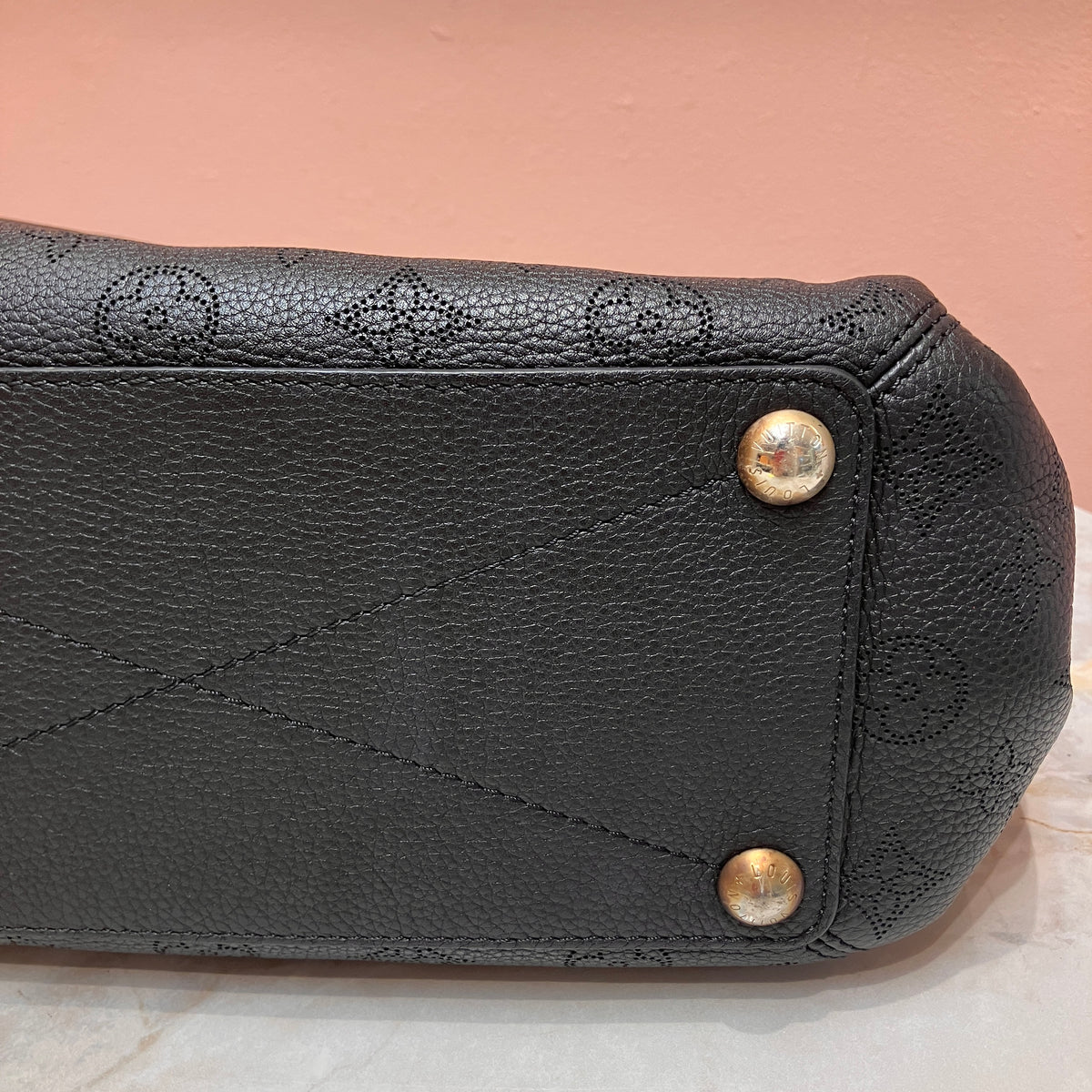 Louis Vuitton Mahina Babylone PM Black Tote 2Way Bag