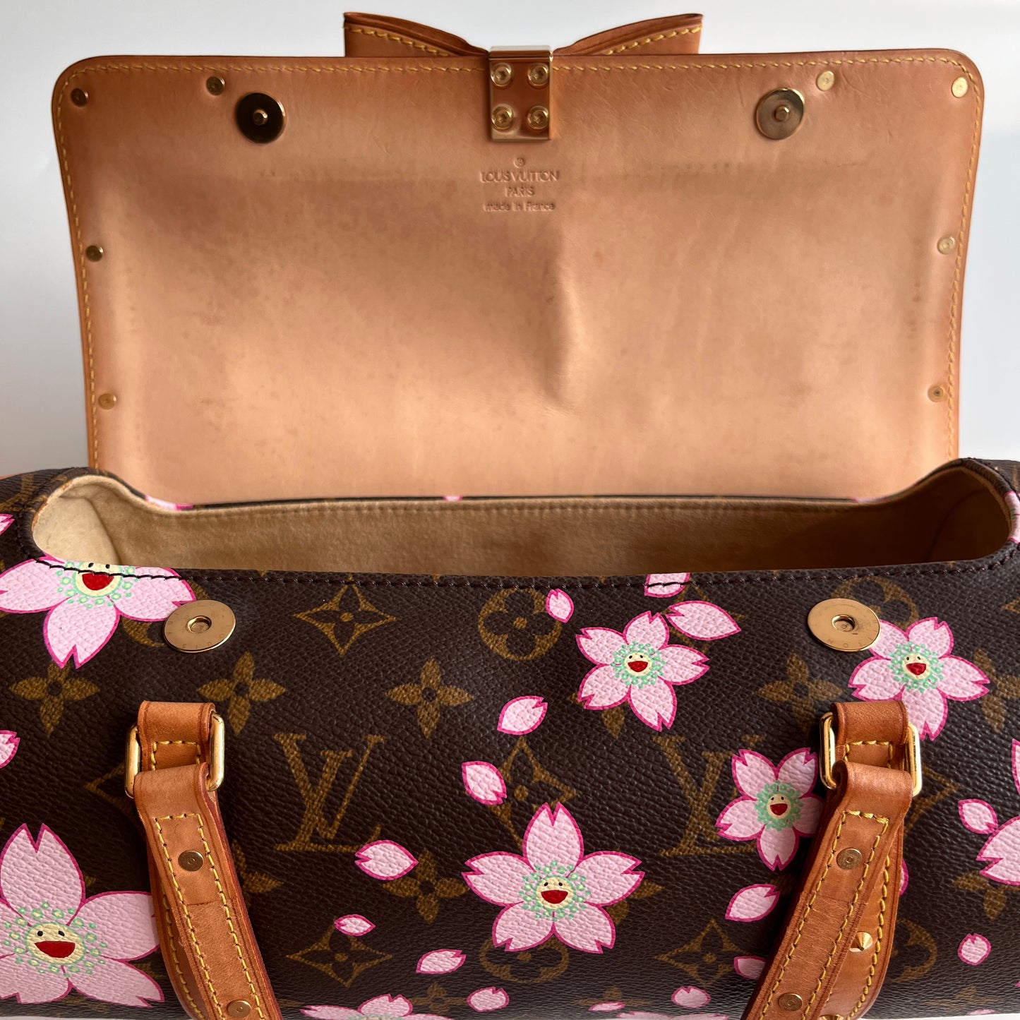 Louis Vuitton x Takashi Murakami Papillon Cherry Blossoms Top Handle Bag NO KEY