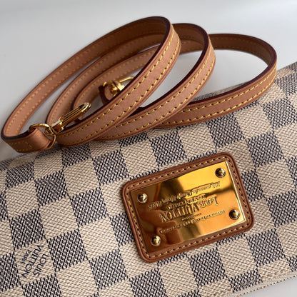Louis Vuitton Eva PM Damier Azur Clutch/ Crossbody Bag