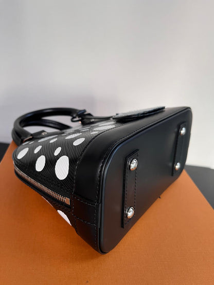 Louis Vuitton x Yayoi Kusama Alma BB Black Epi Crossbody Bag