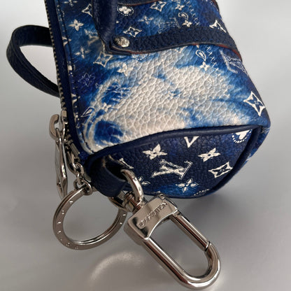 Louis Vuitton Blue Bandana Porto Craie Pouch/ Key Charm