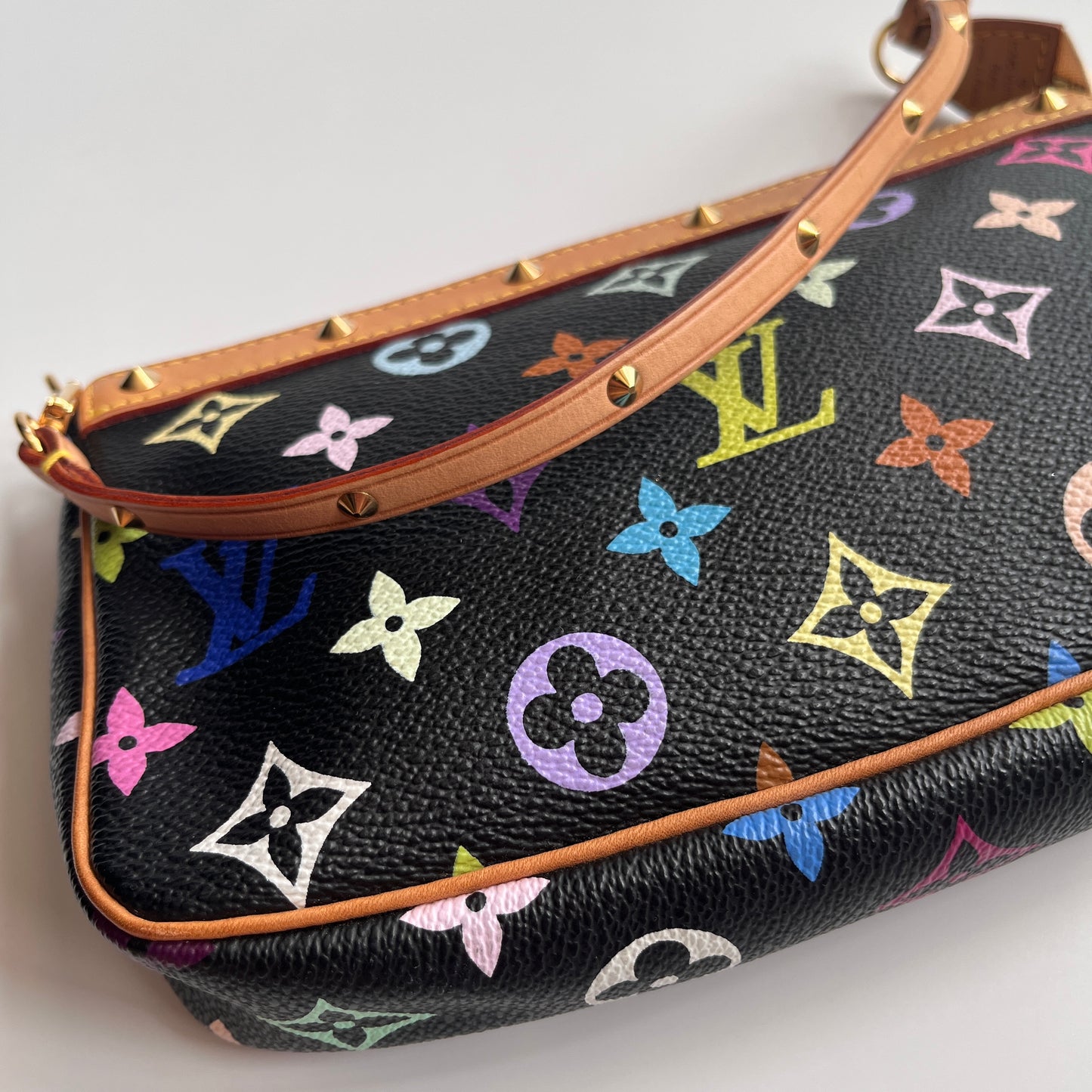 Louis Vuitton x Takashi Murakami Black Multicolor Pochette