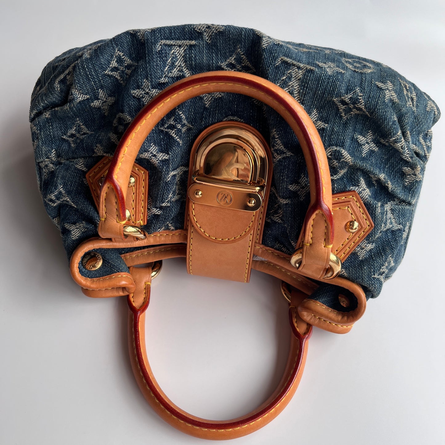 Louis Vuitton Pleaty Denim Top Handle Bag
