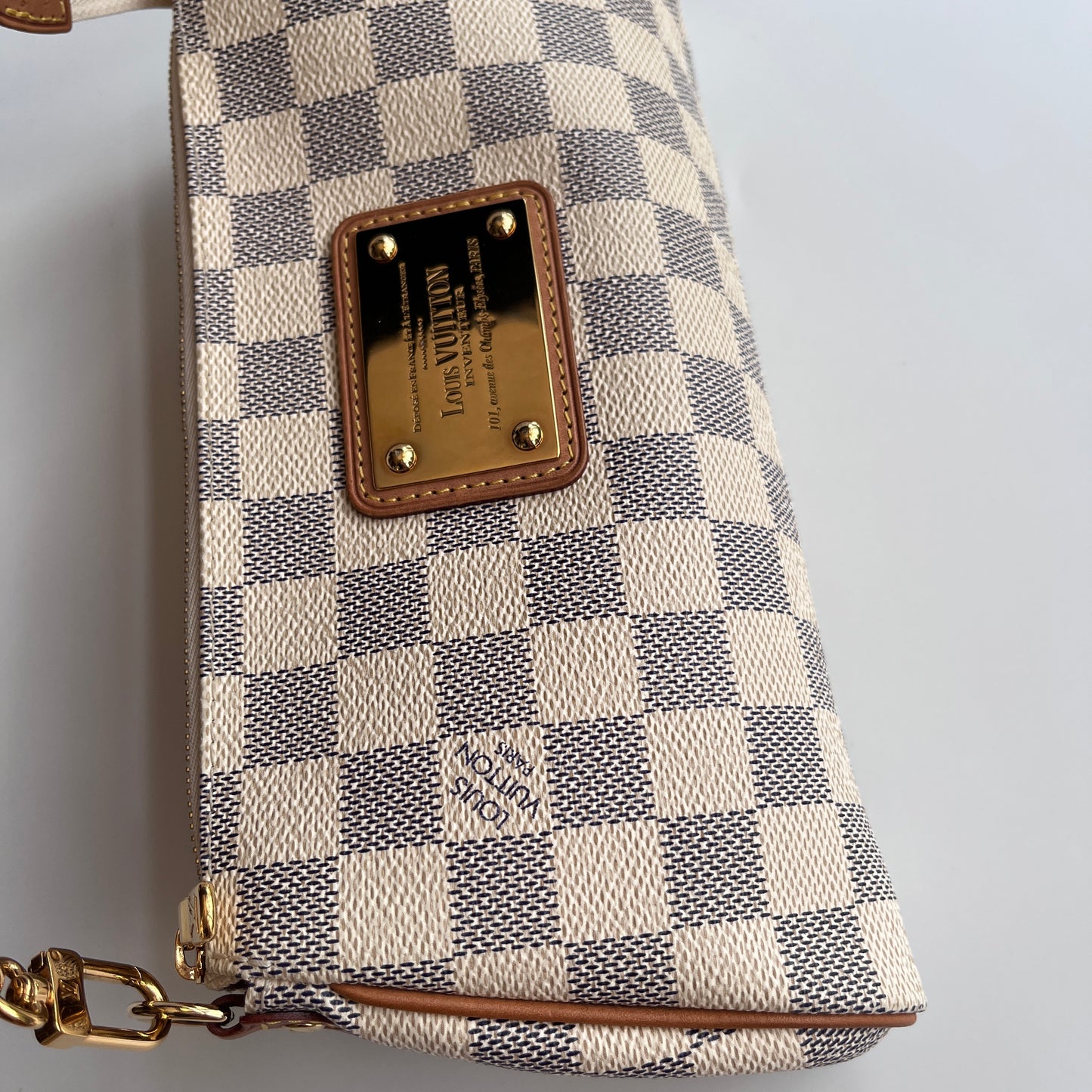 Louis Vuitton Eva PM Damier Azur Clutch/ Crossbody Bag