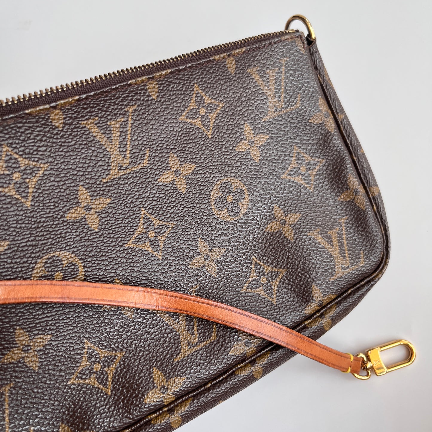 LV Vintage Monogram Pochette With Crossbody Strap