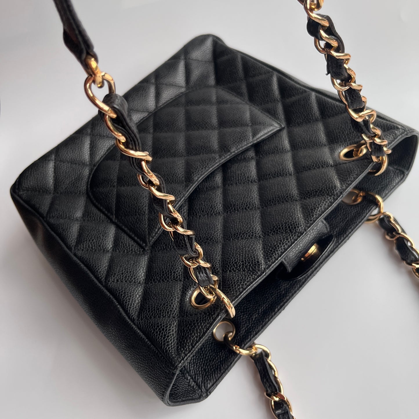 Chanel Vintage Black Caviar PST Tote Bag