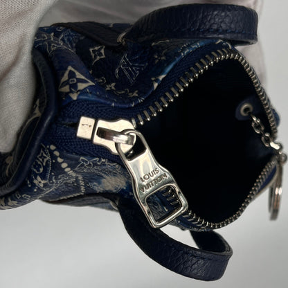 Louis Vuitton Blue Bandana Porto Craie Pouch/ Key Charm