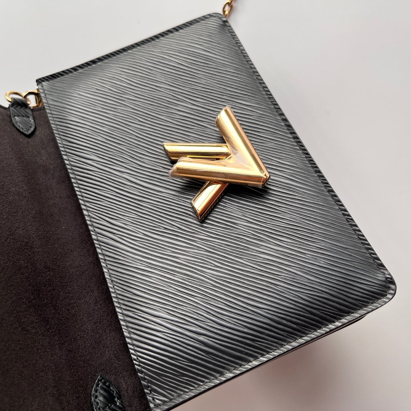 Louis Vuitton Black Epi Twist Wallet on Chain GHW RFID
