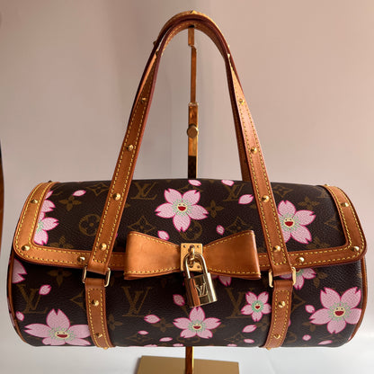 Louis Vuitton x Takashi Murakami Papillon Cherry Blossoms Top Handle Bag NO KEY