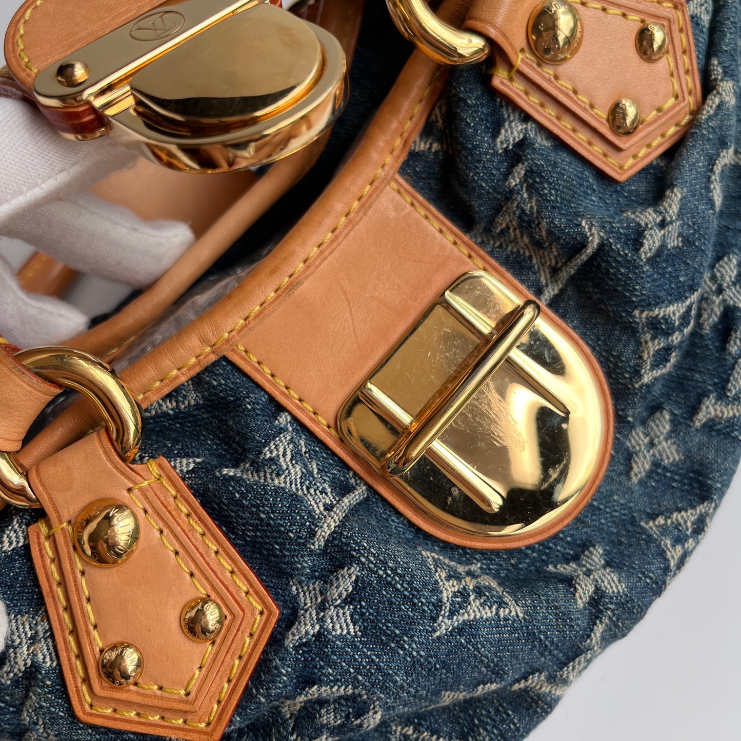 Louis Vuitton Pleaty Denim Top Handle Bag