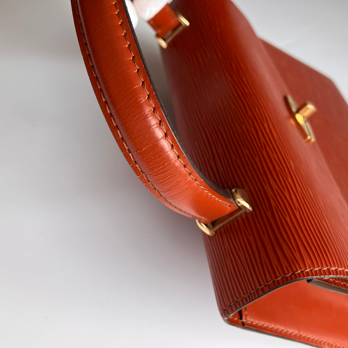 Louis Vuitton Vintage Malesherbes Brown Epi Top Handle Bag