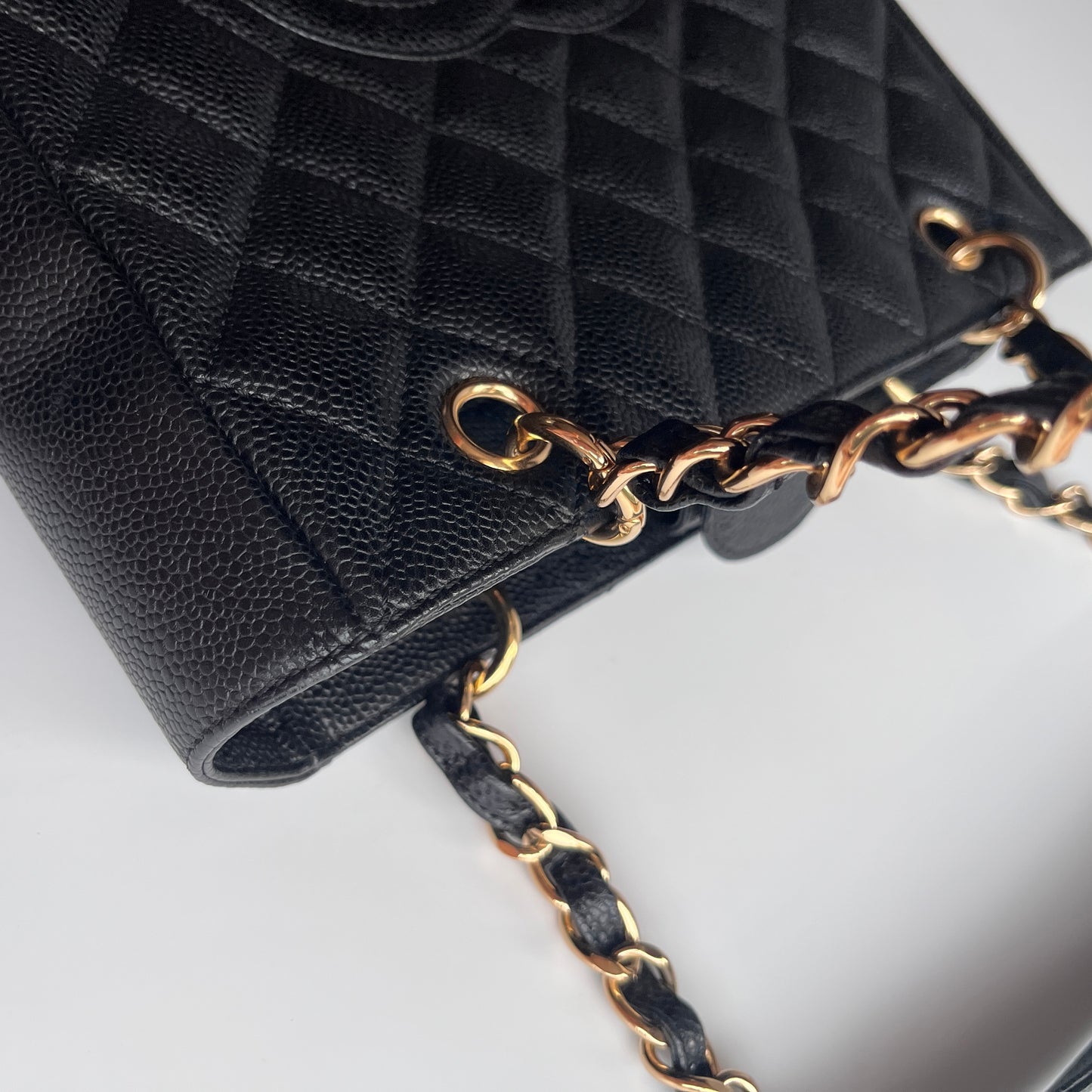 Chanel Vintage Black Caviar PST Tote Bag