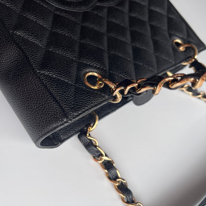 Chanel Vintage Black Caviar PST Tote Bag