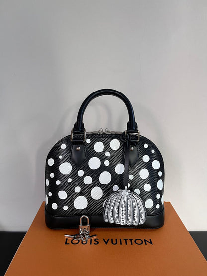 Louis Vuitton x Yayoi Kusama Alma BB Black Epi Crossbody Bag