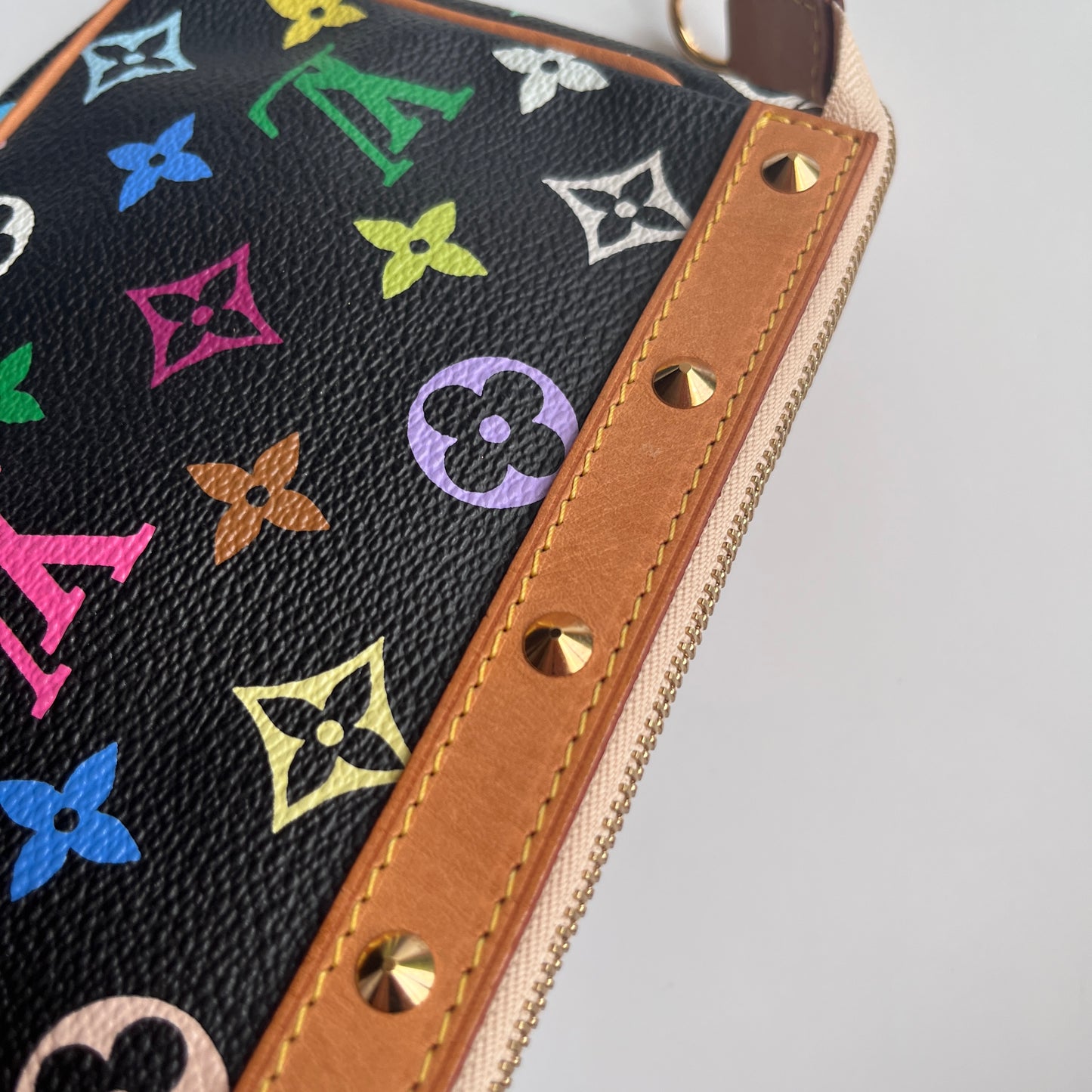 Louis Vuitton x Takashi Murakami Black Multicolor Pochette