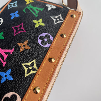 Louis Vuitton x Takashi Murakami Black Multicolor Pochette