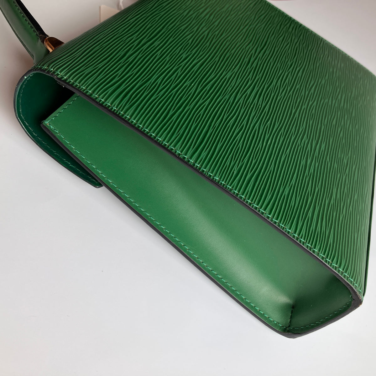 Louis Vuitton Vintage Malesherbes Green Epi Top Handle Bag