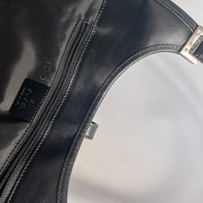 Gucci Vintage Black Jackie Canvas Shoulder Bag