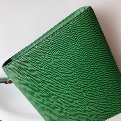 Louis Vuitton Vintage Malesherbes Green Epi Top Handle Bag