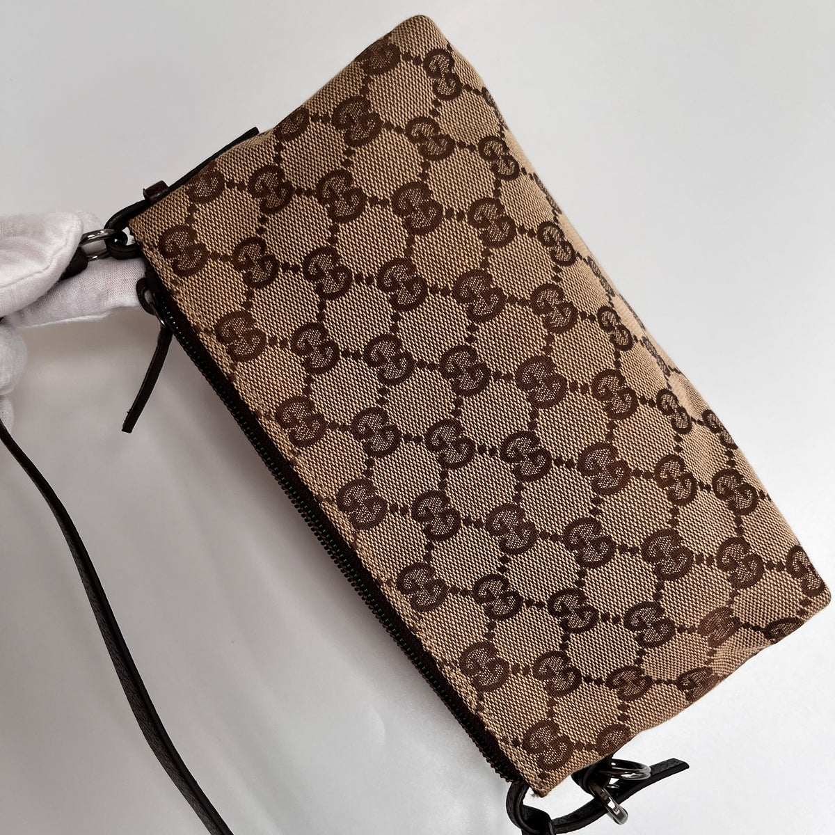 Gucci Vintage GG Canvas Small Pochette