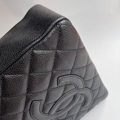 Chanel Vintage Black Caviar PST Tote Bag