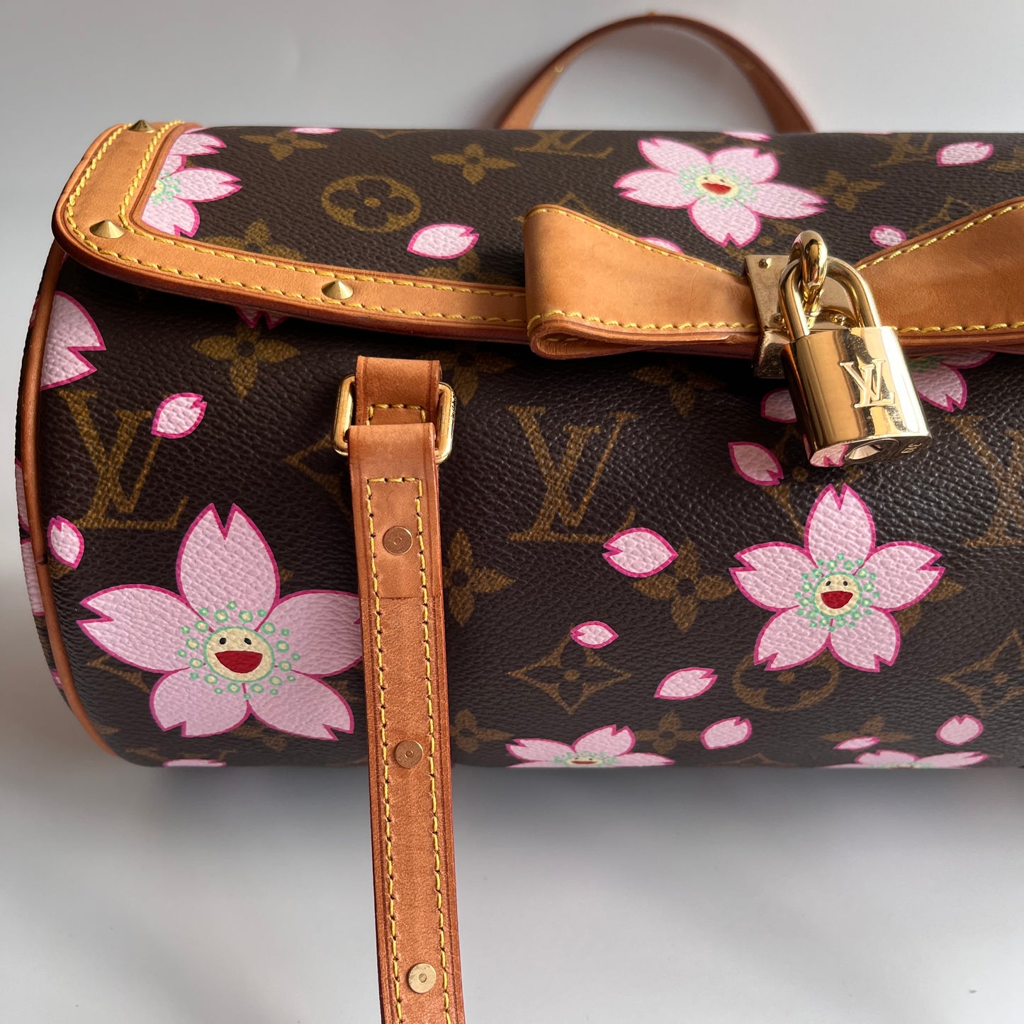 Louis Vuitton x Takashi Murakami Papillon Cherry Blossoms Top Handle Bag NO KEY