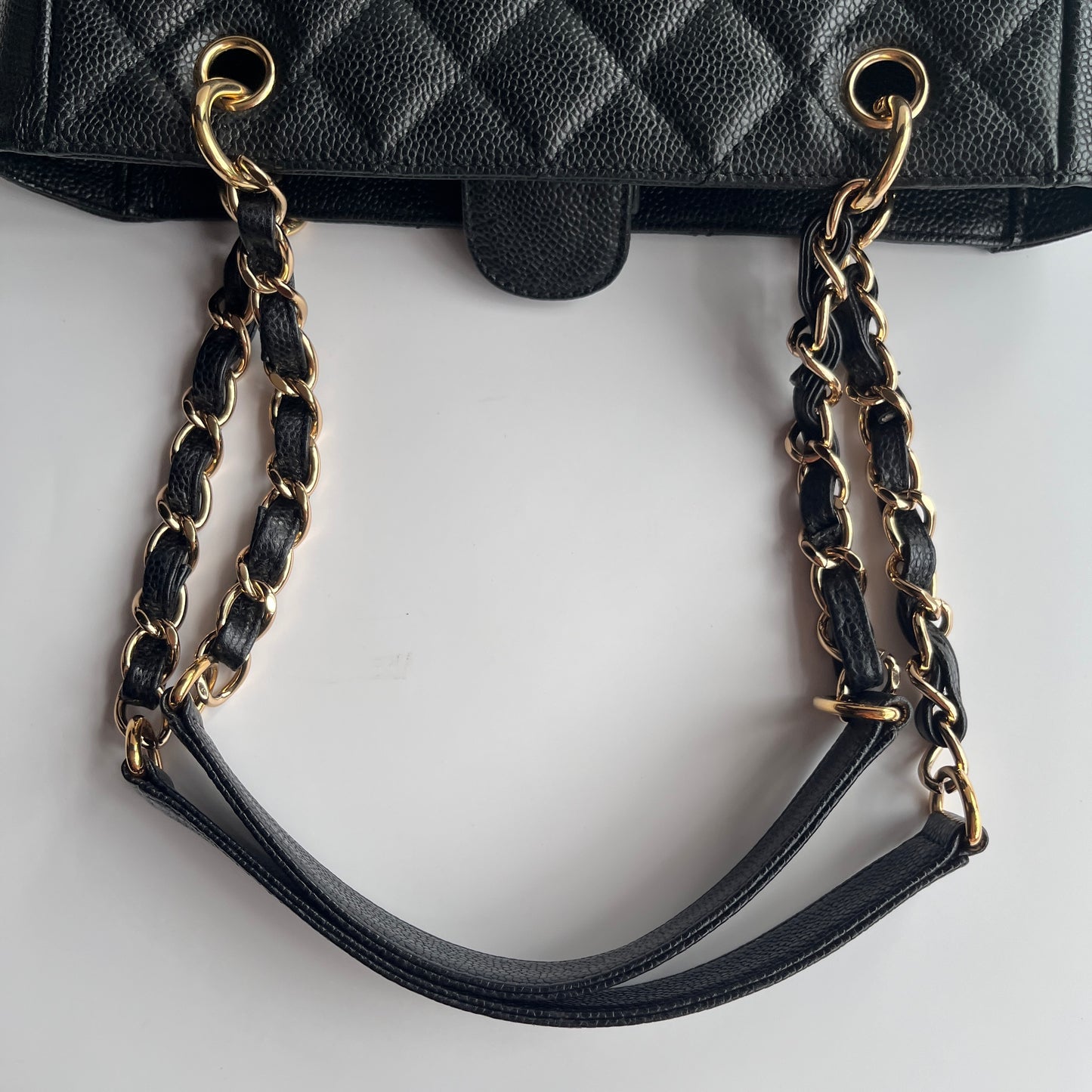 Chanel Vintage Black Caviar PST Tote Bag