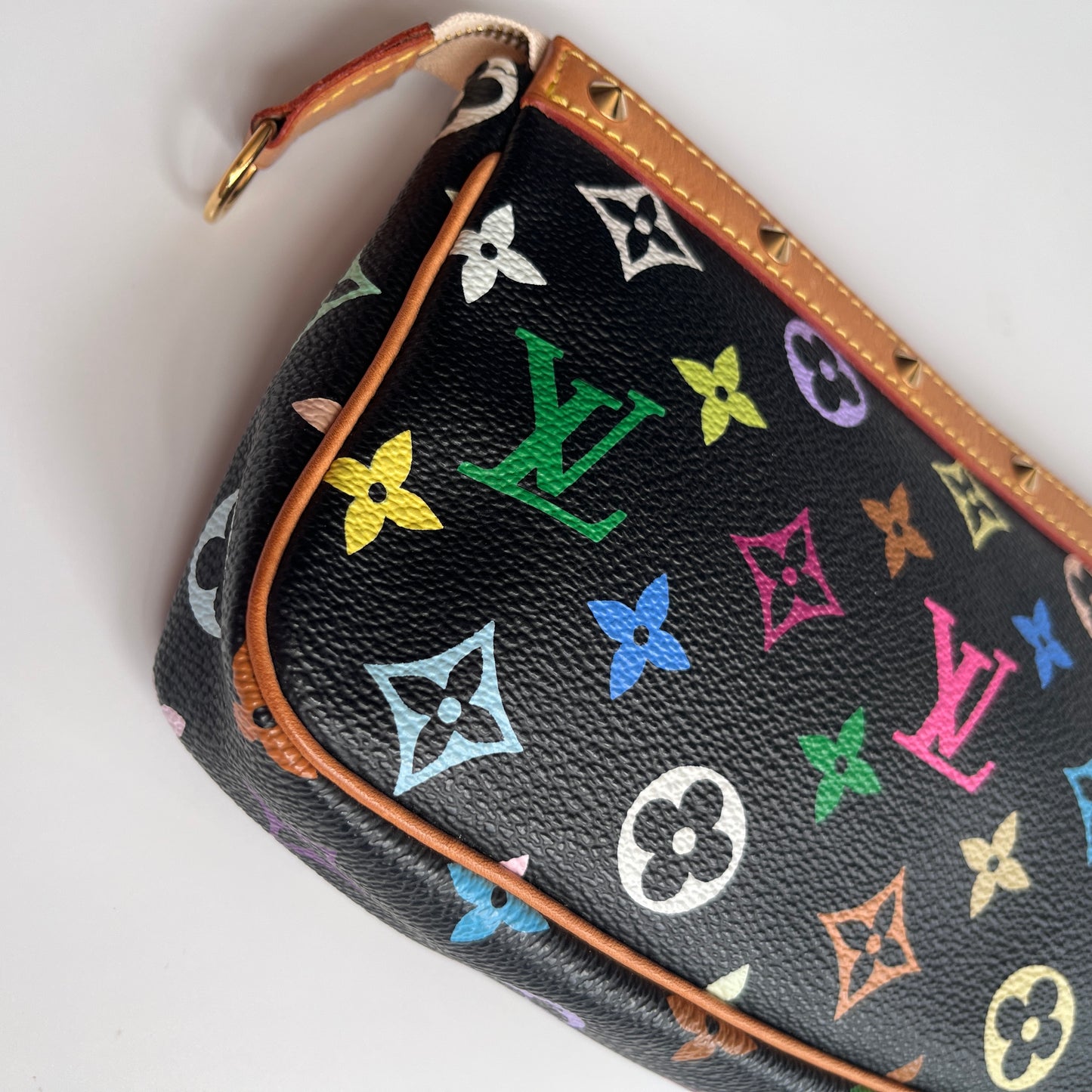 Louis Vuitton x Takashi Murakami Black Multicolor Pochette