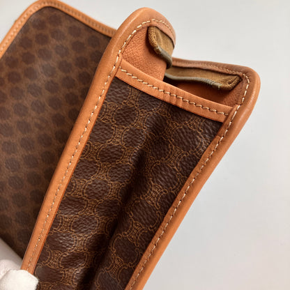 Celine Vintage Macadame Coated Canvas Clutch