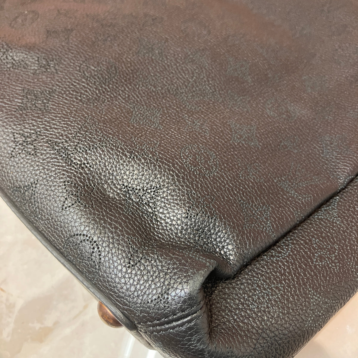Louis Vuitton Mahina Babylone PM Black Tote 2Way Bag