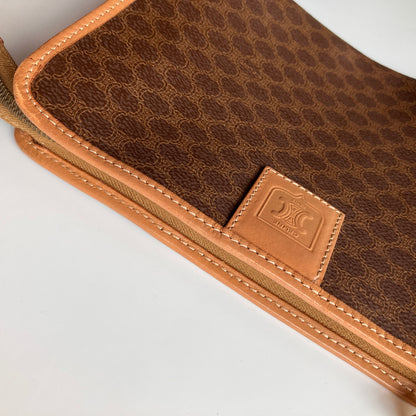Celine Vintage Macadame Coated Canvas Clutch