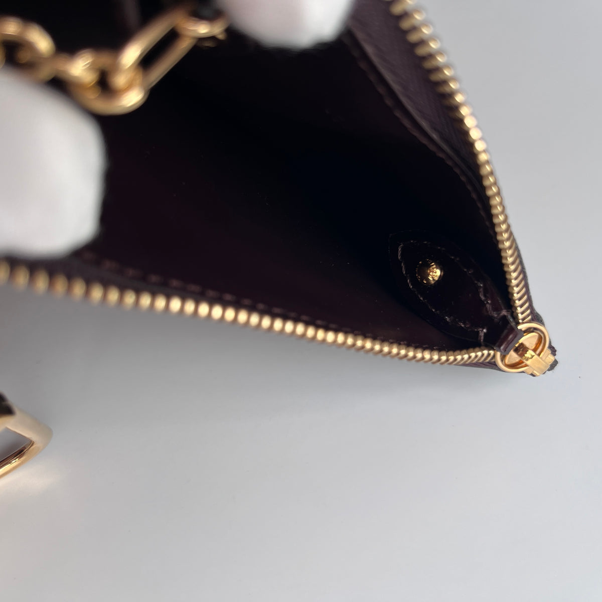 Louis Vuitton Amarante Vernis Pochette Cle Key Coin Case