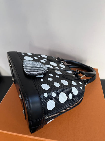 Louis Vuitton x Yayoi Kusama Alma BB Black Epi Crossbody Bag