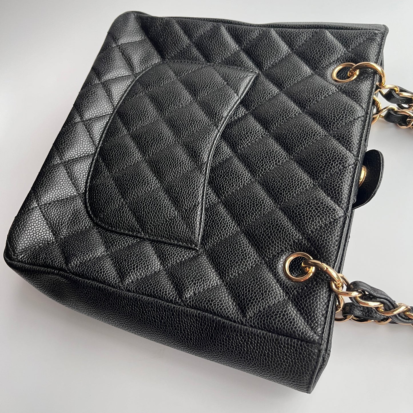 Chanel Vintage Black Caviar PST Tote Bag