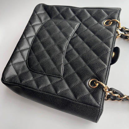 Chanel Vintage Black Caviar PST Tote Bag
