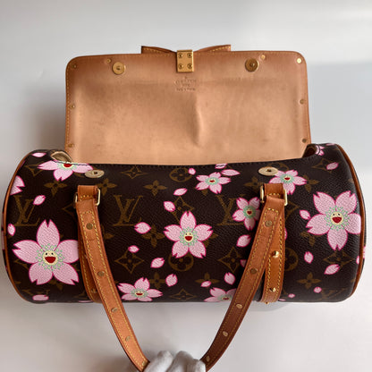 Louis Vuitton x Takashi Murakami Papillon Cherry Blossoms Top Handle Bag NO KEY