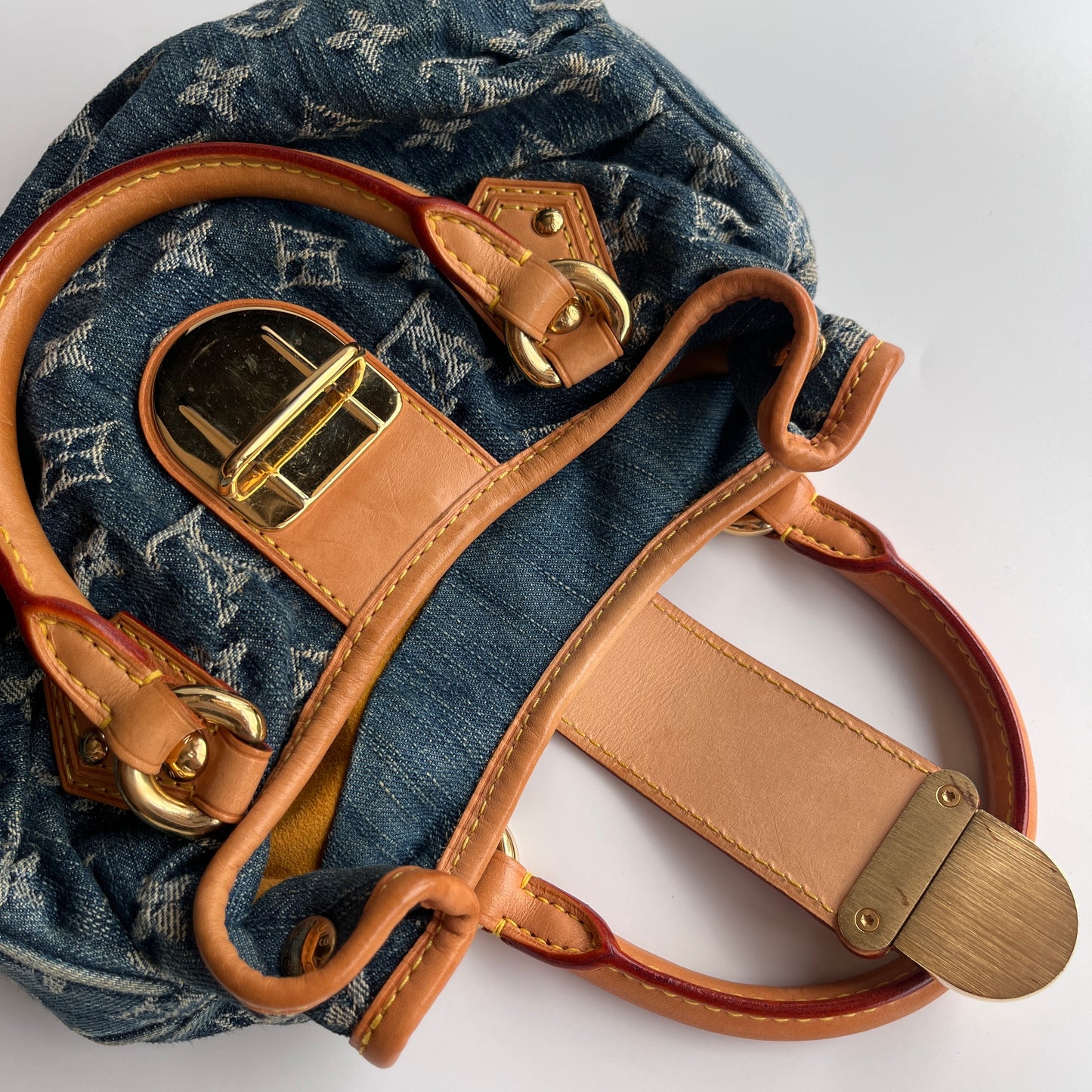 Louis Vuitton Pleaty Denim Top Handle Bag