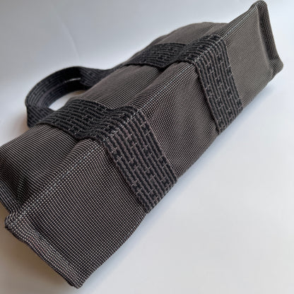 Hermes Herline PM Gray Canvas Tote Bag