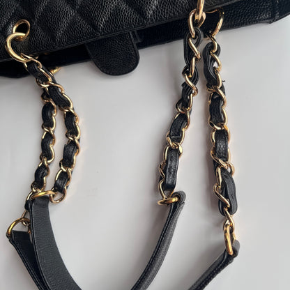 Chanel Vintage Black Caviar PST Tote Bag
