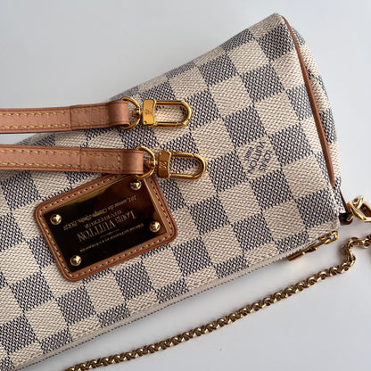 Louis Vuitton Eva PM Damier Azur Clutch/ Crossbody Bag