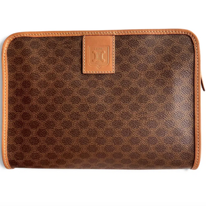 Buy Celine Vintage Macadame Coated Canvas Clutch in Singapore