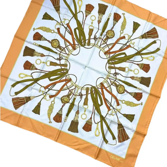 Celine silk square scarf