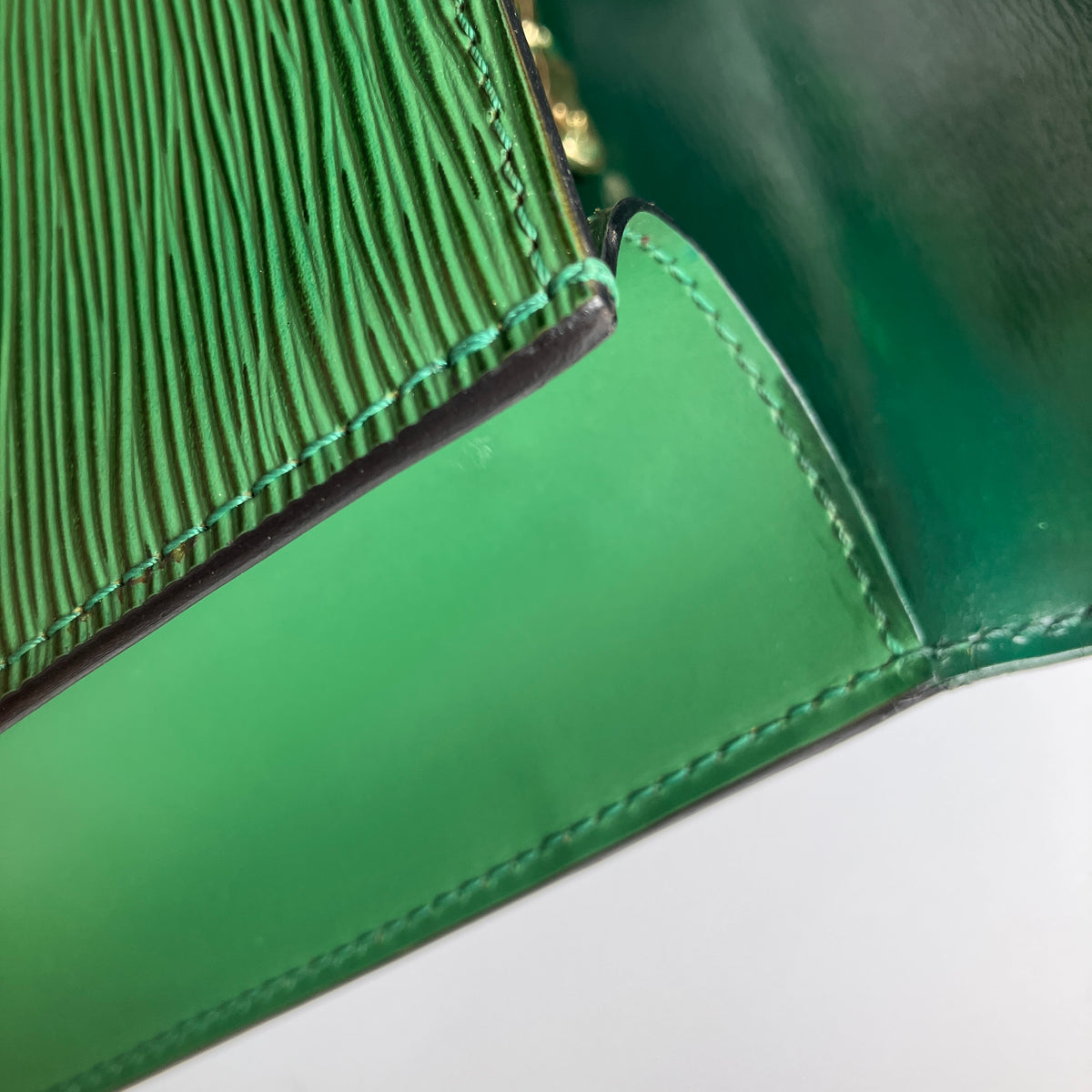 Louis Vuitton Vintage Malesherbes Green Epi Top Handle Bag