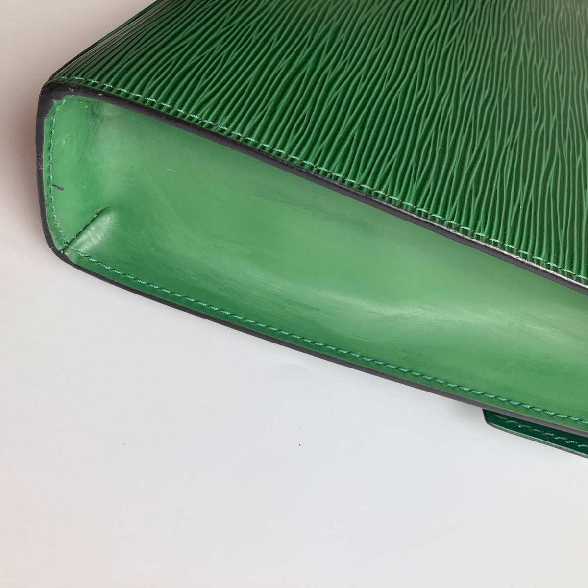 Louis Vuitton Vintage Malesherbes Green Epi Top Handle Bag